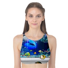 Dolphin Art Creation Natural Water Tank Bikini Top