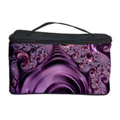 Purple Abstract Art Fractal Cosmetic Storage Case by Sapixe