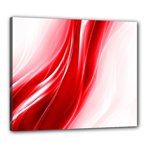 Flame Red Fractal Energy Fiery Canvas 24  X 20  by Sapixe
