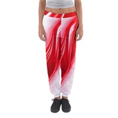 Flame Red Fractal Energy Fiery Women s Jogger Sweatpants by Sapixe
