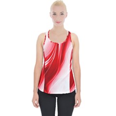 Flame Red Fractal Energy Fiery Piece Up Tank Top