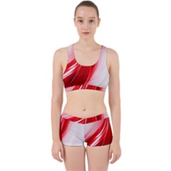 Flame Red Fractal Energy Fiery Work It Out Gym Set