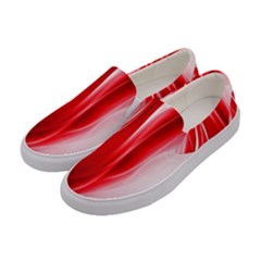 Flame Red Fractal Energy Fiery Women s Canvas Slip Ons