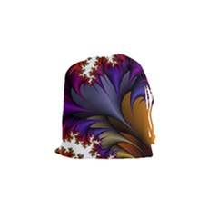 Flora Entwine Fractals Flowers Drawstring Pouches (Small) 