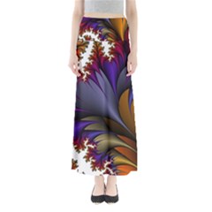 Flora Entwine Fractals Flowers Full Length Maxi Skirt