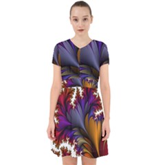 Flora Entwine Fractals Flowers Adorable in Chiffon Dress