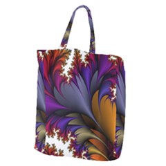 Flora Entwine Fractals Flowers Giant Grocery Zipper Tote