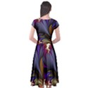 Flora Entwine Fractals Flowers Cap Sleeve Wrap Front Dress View2