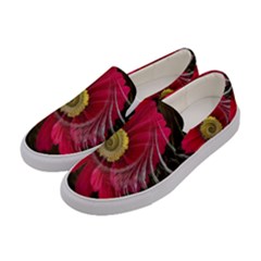 Fantasy Flower Fractal Blossom Women s Canvas Slip Ons