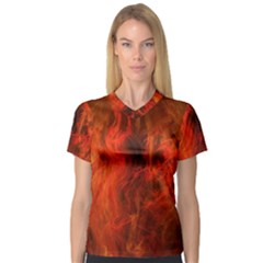 Fractal Abstract Background Physics V-neck Sport Mesh Tee