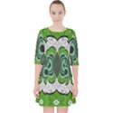 Fractal Art Green Pattern Design Pocket Dress View1