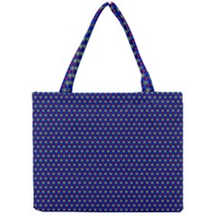 Blue Fractal Art Honeycomb Mathematics Mini Tote Bag