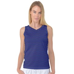 Blue Fractal Art Honeycomb Mathematics Women s Basketball Tank Top by Sapixe