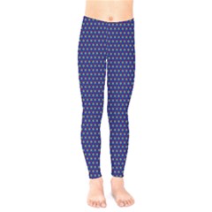 Blue Fractal Art Honeycomb Mathematics Kids  Legging