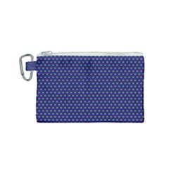 Blue Fractal Art Honeycomb Mathematics Canvas Cosmetic Bag (small)