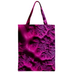 Fractal Artwork Pink Purple Elegant Zipper Classic Tote Bag