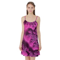 Fractal Artwork Pink Purple Elegant Satin Night Slip