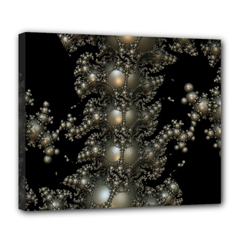 Fractal Math Geometry Backdrop Deluxe Canvas 24  X 20   by Sapixe