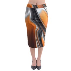 Fractal Structure Mathematics Midi Pencil Skirt