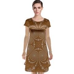 Fractal Pattern Decoration Abstract Cap Sleeve Nightdress by Sapixe