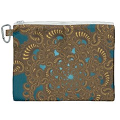 Fractal Abstract Pattern Canvas Cosmetic Bag (xxl)