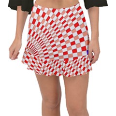 Graphics Pattern Design Abstract Fishtail Mini Chiffon Skirt