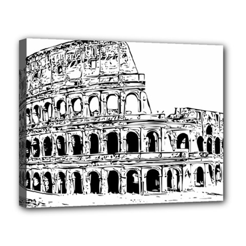 Line Art Architecture Canvas 14  X 11  by Sapixe