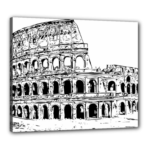 Line Art Architecture Canvas 24  X 20  by Sapixe