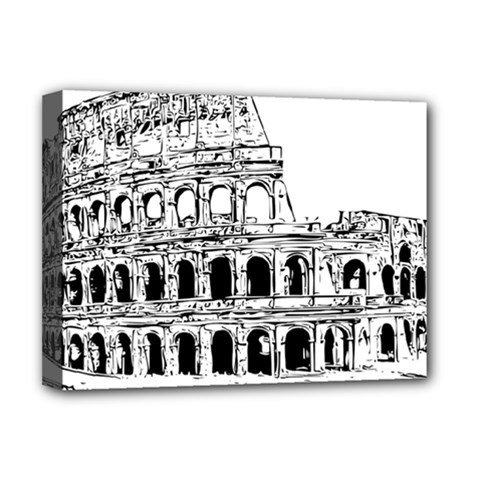 Line Art Architecture Deluxe Canvas 16  X 12   by Sapixe