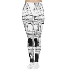 Line Art Architecture Women s Tights by Sapixe