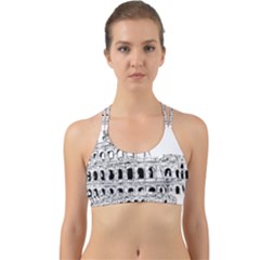 Line Art Architecture Back Web Sports Bra by Sapixe