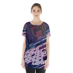 Industry Fractals Geometry Graphic Skirt Hem Sports Top