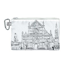 Line Art Architecture Church Italy Canvas Cosmetic Bag (medium)