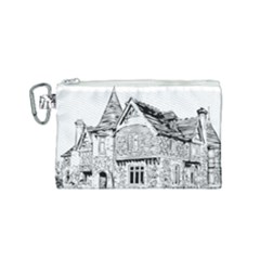 Line Art Architecture Old House Canvas Cosmetic Bag (small) by Sapixe