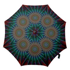 Fractal Peacock Rendering Hook Handle Umbrellas (small) by Sapixe