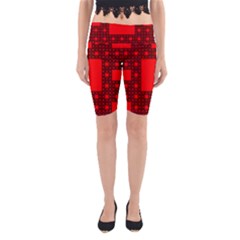 Sierpinski Carpet Plane Fractal Yoga Cropped Leggings