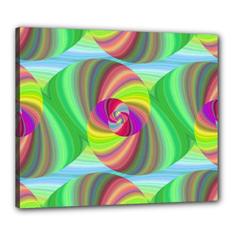 Seamless Pattern Twirl Spiral Canvas 24  X 20 