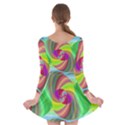 Seamless Pattern Twirl Spiral Long Sleeve Skater Dress View2