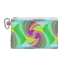 Seamless Pattern Twirl Spiral Canvas Cosmetic Bag (medium)