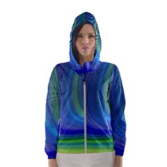 Space Design Abstract Sky Storm Hooded Windbreaker (women)