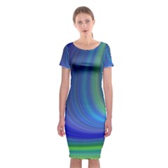 Space Design Abstract Sky Storm Classic Short Sleeve Midi Dress