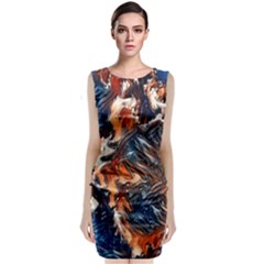 Wow Art Brave Vintage Style Classic Sleeveless Midi Dress by Sapixe