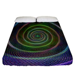 Spiral Fractal Digital Modern Fitted Sheet (Queen Size)