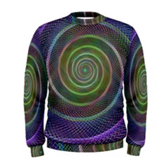 Spiral Fractal Digital Modern Men s Sweatshirt