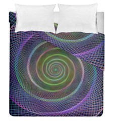 Spiral Fractal Digital Modern Duvet Cover Double Side (Queen Size)