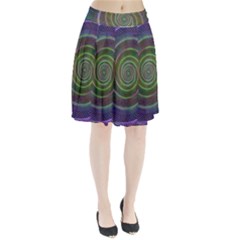 Spiral Fractal Digital Modern Pleated Skirt