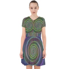 Spiral Fractal Digital Modern Adorable in Chiffon Dress
