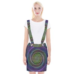 Spiral Fractal Digital Modern Braces Suspender Skirt