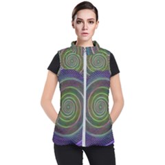 Spiral Fractal Digital Modern Women s Puffer Vest