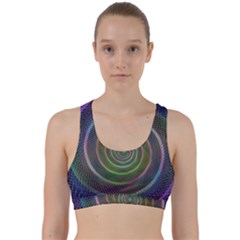 Spiral Fractal Digital Modern Back Weave Sports Bra